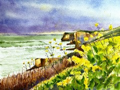 Original 16×12 inch watercolor painting of the Bonny Doon Not a Print