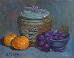 Framed Still Life Original Art Oil Painting Realism 8×10 Impressionism Sallows