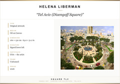 Helena Liberman Original Oil „Tel Aviv (Dizengoff Square)“ COA 160x130cm