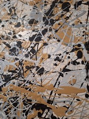 Original Abstract Action Painting jackson pollock style signed art decor paint