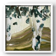 Olympic Peninsula Washington Birch Trees Landscape Impressionist Wall Art Decor
