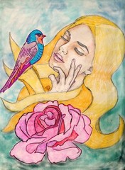 Art, Painting, „Dream 9″ – giclee on canvas 18″x22“ Yelena Berzon