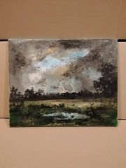 Super Creepy Creature Oil Painting Original 🎨 Sci Fi