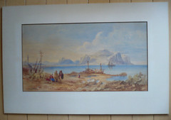 SUPERB EUROPEAN SCHOOL WATERCOLOR, ROMANTICISM IMPRESSIONIST VINTAGE PAINTING