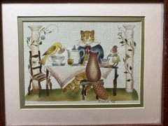 ORGNL Theorem Painting by American Folk Artist Pat Enslin ‘98 Framed 13” X 11”