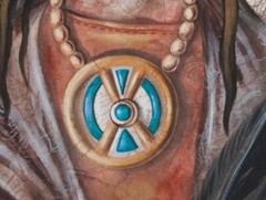 modern contemporary ethnic art painting canvas print indian men portrait shaman
