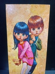 Vintage Lee Big Eyed Boy And Girl „Go-Go“ Teen Rocker 1960s Retro Mod