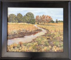 „Winter Creek“ 16x20in Original Oil on Canvas part of the Pasture Series