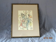 !!! PAINTING GEORG GÜNTHER ZEUNER (1923 – 2011 SPEYER) CIRCUS ARENA!!!