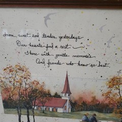 Vintage Framed Wall Painting ‘Tender Yesterdays (11″x14″) Artist: D Morgan ’99