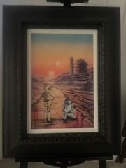 Rodel Gonzalez „Long Journey“ Painting on Metal. UNIQUE work Hand-signed COA