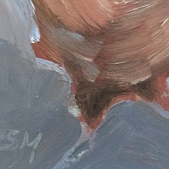 Original 4×4 Acrylic Painting on Wood Panel – Handmade – Rooster