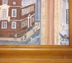 Original Signed 19th Century Painting Of „The Old State House“ Boston Ma.