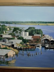 Original Oil Painting Apalachicola FL 24×30 Signed By Artist Apalach River Gulf