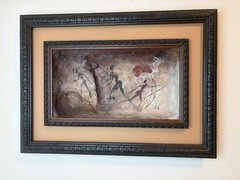 Sean Caulfield Framed Khoi San Rock Art 3D Painting African Tribal Cave Art 20”