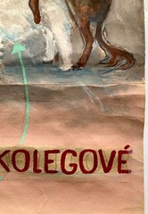 Original Vintage Poster Painting THEATRE -CZECHOSLOVAKIA -HOMO STRUKSALIS – 1982