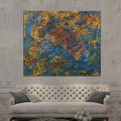 Jackson Pollock style Professional￼ Artist Canvas￼ painting￼ 72”X60”Abstract,6ft