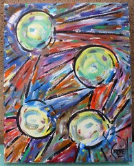 YOU CAN DO IT abstract NEW oil painting 8×10 canvas original art signed Crowell