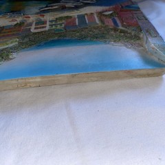 Vintage Ceramic Painting Harbor of Portofino Italy Hand Painted