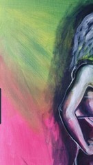 Fitness Women Art and Painting on Canvas Acrylic Painting Gymnastics