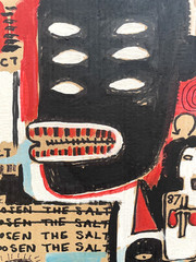 2 X Jean Michel Basquiat Original Painting Drawings Graffiti Street Art NYC F66