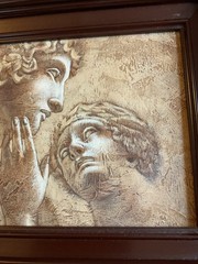 W. Harris Classical Oil Painting Featuring A Michelangelo Inspired Greek Lovers
