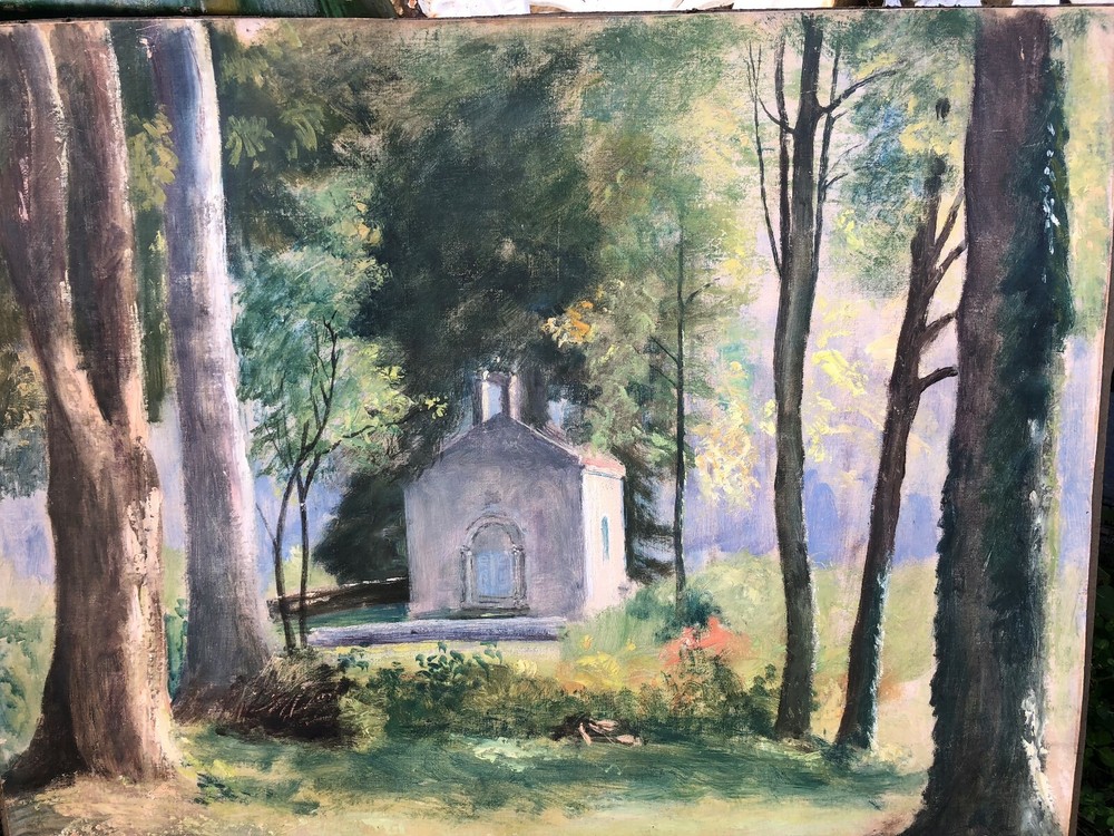Neville Stephen Bulwer-Lytton Painting Cardboard Paper Tree British Painter