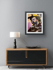 Original Hand Painted 11×14 Cowgirl Acrylic Signed Moody Abstract Wall Art P226