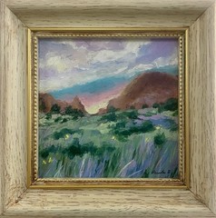 Big Bend National Park Original Painting Framed Southwest Folk Art Texas Desert