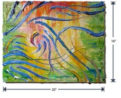 Original Landscape Oil Painting Modern Canvas Garden Flowers Nr Art Signed 16×20