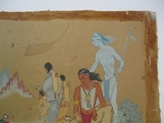 D.E PHILLIP NATIVE AMERICAN INDIAN PAINTING SPIRIT PORTRAIT RESTORATION PROJECT