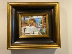 AMALFI COAST, ORIGINAL ON CANVAS, SIGNED, FRAMED