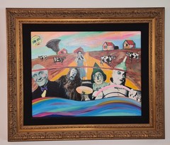 Nelson De La Nuez Original Ditching Dorthy Signed Fingerprint Street Pop Art