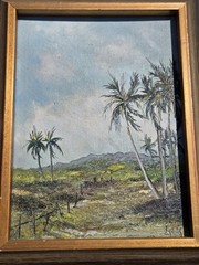 Original Vintage Judy Dy’Ans Seascape Oil Painting Coastal Ocean Waves Hawaii