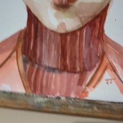 Original Watercolor Painting Portrait Study of a Woman 9×12 by Jake J