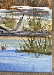 Original Watercolor Art Painting “Wetland Rest Stop” Bird Signed Matt Connors