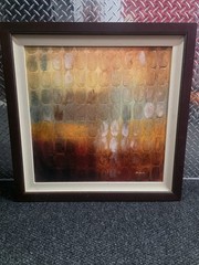 Painting by artist Mia Stone. Oil on Paperboard. Rare.