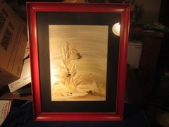 Gen Matucha FINGER PAINTING ANGEL Fish FRAMED Genevieve SNAIL