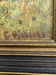 ANTIQUE IMPRESSIONIST PAINTING LANDSCAPE AMERICAN SIGNED RICHARDS OIL 1910’S