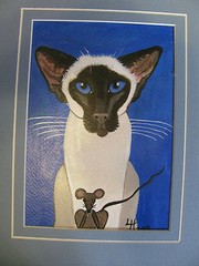 C59 ORIGINAL ACRYLIC PAINTING BY LJH „SAM & JAS“ CAT KITTEN