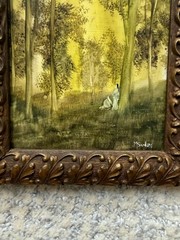 Vintage Mid Century Oil Landscape Painting by Martin Sudars