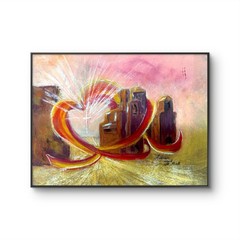 11″x14″ City Original Pastel Hard Panel God of the City Design Art