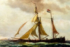 John Petersen (MA,Denmark,1839-1874) oil painting antique 128833