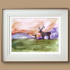 Trio Of Friends Contemporary Expressionist Original Acrylic Painting 9×12 Paper