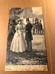 Original Antique Signed Published Illustration Art Painting George Eliot Novel