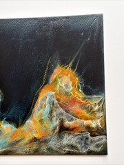 Leonardo Nierman Painting Abstract Large Space Landscape Famous Listed Mexico
