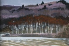 Nicole Rousseau-Grolee “Bruyeres Bruyeres” Oil painting Framed 6.5in x 15.3in