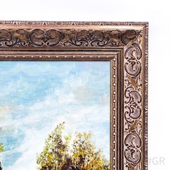 Original Oil Painting „Landscape“ in Antique Picture Frame (54 x 44 cm)
