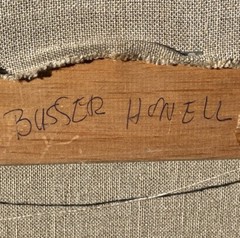 NY Abstract Expressionist Artist Busser Howell Mixed Media Painting. Iraq War.