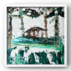 Bahamas Seaside Hut Oil Painting Impasto Caribbean Coastal Impressionist Artwork